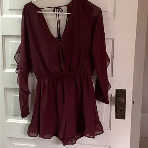 Open Back V-neck Romper